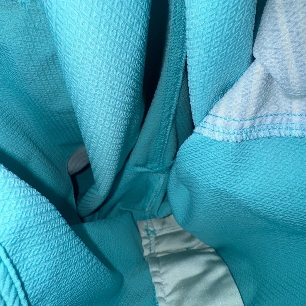 Vineyard Vines Teal Blue Stripe Board Shorts Swim Trunks Size 34
